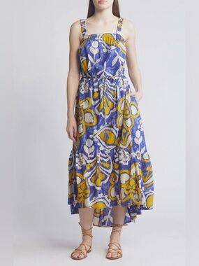 Anthropologie Cleobella Muriel Organic Cotton High-Low Maxi Sundress